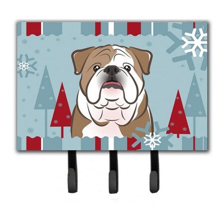 Jensendistributionservices Winter Holiday English Bulldog Leash & Key Holder MI2103673